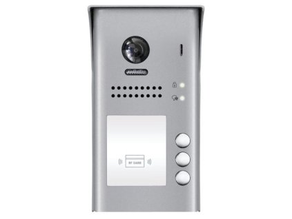 XtendLan Dveřní stanice 2-drát D2/ 3x zvonek/ kamera 170st/ povrchová montáž/ RFID 125kHz