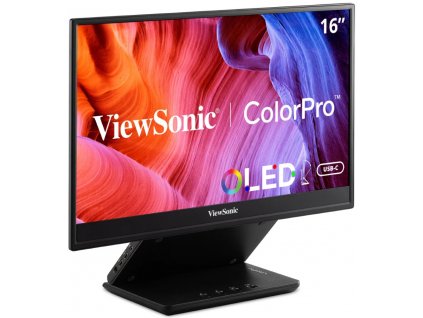 ViewSonic VP16-OLED - přenosný mon./15,6"/OLED/16:9/ 1920x1080/60Hz/1ms/ 400cd/m2/microHDMI/2xUSB-C/stojan/ repro