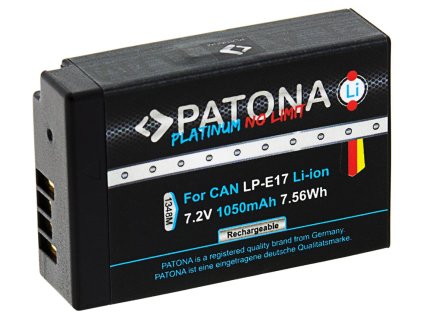 PATONA baterie pro foto Canon LP-E17 1050mAh Li-Ion Platinum Dekodovaná