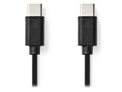 NEDIS kabel USB 2.0/ zástrčka USB-C - zástrčka USB-C/ černý/ bulk/ 1m