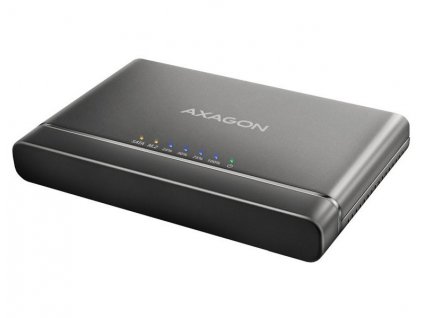 AXAGON kovový box na M.2 NVMe a 2,5" SATA SSD s funkní klonování / ADSA-CC / USB-C 3.2 Gen 2 / kabel 30cm