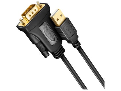 AXAGON aktivní převodník z USB-A (2.0) na RS-232 / ADS-1PQN / Čip FTDI / 1,5m