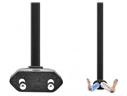 NEDIS napájecí kabel/ Euro zástrčka - otevřený/ přímý/ černý/ bulk/ 3m