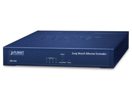 Planet LRE-104, UTP/Coax extender, 4x LAN 100Base-TX, LRE (IEEE 1901), dosah 2km (BNC) & 800/1200m (RJ-45/RJ-11)