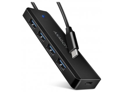 AXAGON cestovní hub USB-C / HUE-C1C / USB 3.2 Gen1 / 4x USB-A / 1x USB-C / 0,19m