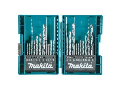 sada vrtáků do kovu/dřeva/zdiva 3-8mm (po 1), 21ks