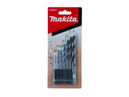 sada vrtáků do dřeva 2-8mm (po 1), stopka HEX 1/4", 9ks