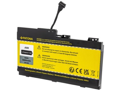 PATONA baterie pro ntb HP ZBook 17 G3 8400mAh Li-Pol 11,4V AI06XL