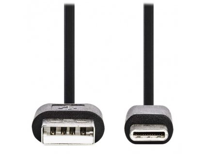NEDIS kabel USB 2.0/ zástrčka USB-C - zástrčka USB-A/ černý/ blistr/ 10cm