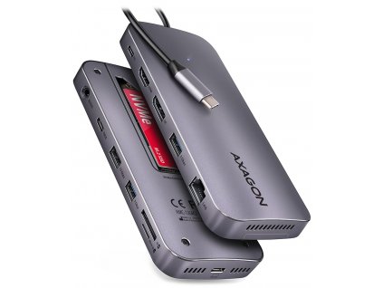 AXAGON multi hub USB-C / HMC-12GM2 / USB 3.2 Gen1 / 1x PD / 1x HDMI / 1x USB-C / 1x USB-A / SD/micro SD / 1x M.2 / RJ-45