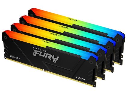 KINGSTON FURY Beast RGB 64GB DDR4 3200MT/s / DIMM / CL16 / 1Gx8 / KIT 4x 16GB