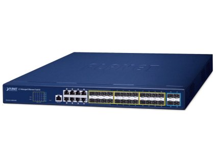 Planet GS-6311-16S8C4XR L3 switch, 8x1Gb combo, 16x1Gb SFP, 4x10Gb SFP+, 2x power-in