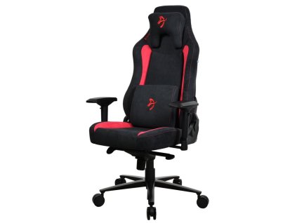 AROZZI herní židle VERNAZZA Supersoft Red/ látkový povrch/ černočervená