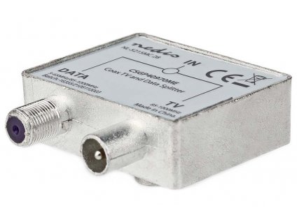 NEDIS satelitní anténní adaptér/ zásuvka F/ zástrčka IEC (Koax)/ zásuvka IEC (Koax)/ poniklovaný/ 75 Ohm/ Kov/ BOX