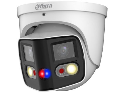 Dahua IPC panorama 8Mpix(2x4Mpix) 1/2.7"/ 20fps/ turret/ 4096x1860/ 180°/ WDR/ IR25m+White20m/ mic+repro/ SMD4.0/ AI