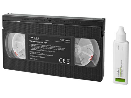 NEDIS čistič hlav VHS kazet/ 20 ml/ černý