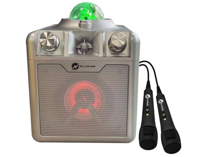 N-GEAR DISCO STAR 710S/ BT/ 50W/ USB/ MICRO SD/ DO/Disco LED/ 2x MIC / stříbrný