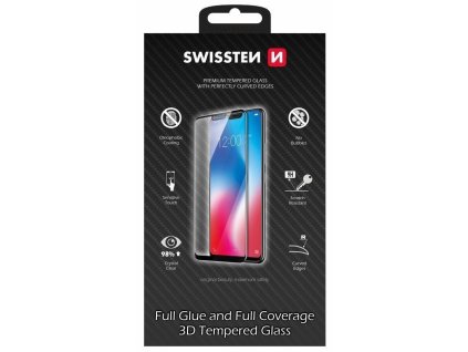 Swissten sklo Ultra Durable 3D FullGlue Glass pro Apple iPhone 14 Plus černé