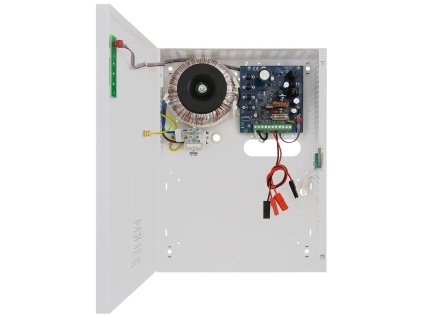 PULSAR AWZG2-24V2A-B Zálohovaný napájecí zdroj 27,6V/2A v kovovém krytu s prostorem pro 2x7Ah akumulátor, shoda s EN5013