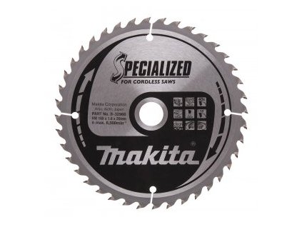 kotouč pilový dřevo SPECIALIZED 165x1.6x20mm 40Z pro aku pily = old B-09248