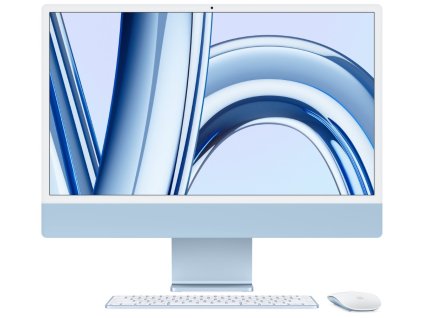 Apple iMac 24''with Retina 4.5K display:M3 chip with 8-core CPU and 8-core GPU, 256GB SSD - Blue