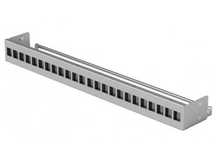 Ubiquiti 24-Port Blank Keystone Patch Panel - Panel do rozvaděče 19", pro keystone, stříbrný, 1U