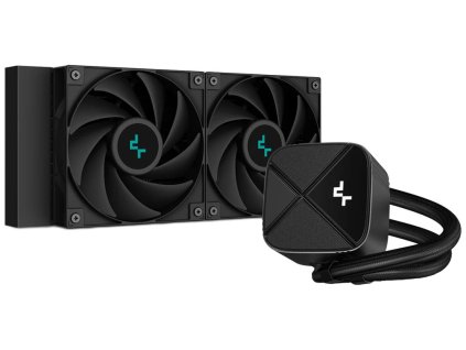 DEEPCOOL vodní chladič LS520S Zero Dark / 2x120 mm fan / Intel i AMD / komplet černý