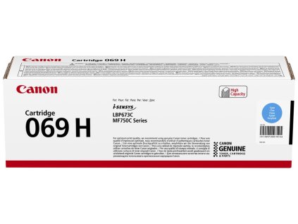 Canon originální vysokokapacitní toner Cartridge 069 H C azurový, MF752Cdw, 754Cdw, LBP673Cdw, kapacita 5 500 stran/K/