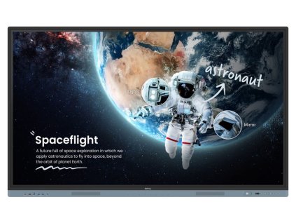 BENQ dotykový panel 75" RM7504/ UHD 4K/8GB I 32GB /provoz 18/7/ HDMI/DP/ USB-C/ Android 13/NFC/40 dotykových bodů