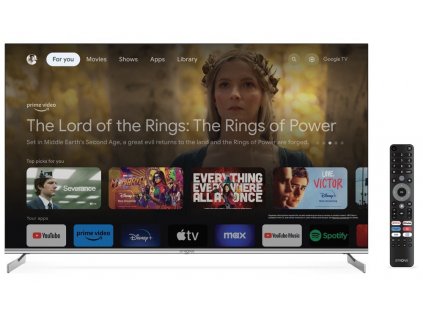 STRONG SMART QLED TV 55"/ SRT55UF8733/ UHD/ 3840x2160/ DVB-T2/C/S2/ H.265/HEVC/ 3xHDMI/ 2xUSB/ Wi-Fi/ LAN/ G/ ANDROID 11