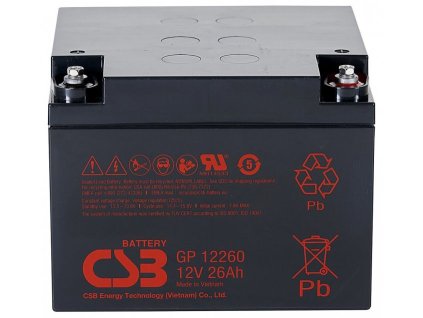CSB Pb záložní akumulátor CSB GP12260l, 12V, 26Ah