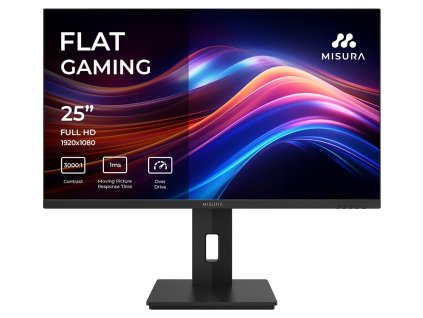 MISURA 25" LED P23QG25DFA01/ VA/ 1920x1080 (FHD)/ 3000:1/ 1ms/ 350 cd/m2/ HDMI/ DP/ REPRO/ VESA 100x100/ černý