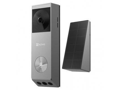 EZVIZ chytrý zvonek se dvěma kamerami EP3X Pro/ Wi-Fi/ videotelefon/ rozlišení 2048x1296/ IP65/ stříbrný