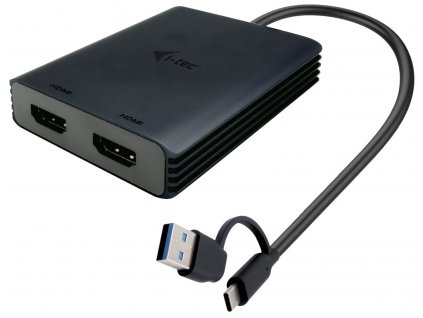 i-tec USB-A/USB-C Dual 4K HDMI video adaptér