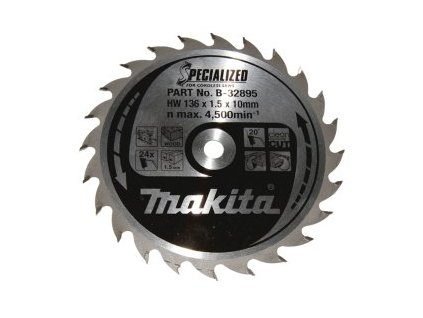 kotouč pilový dřevo SPECIALIZED 136x1.5x10mm 24Z pro aku pily = old B-09139