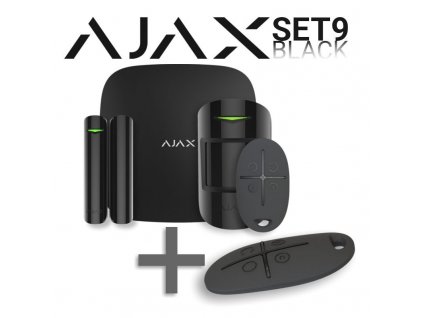SET 9 - Ajax StarterKit black + Ajax SpaceControl black - ZDARMA