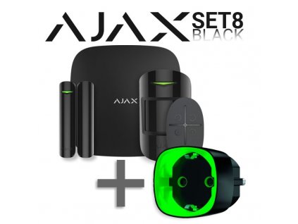 SET 8 - Ajax StarterKit black + Ajax Socket black - ZDARMA