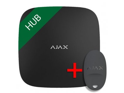 SET Ajax Hub black + Ajax SpaceControl black - ZDARMA