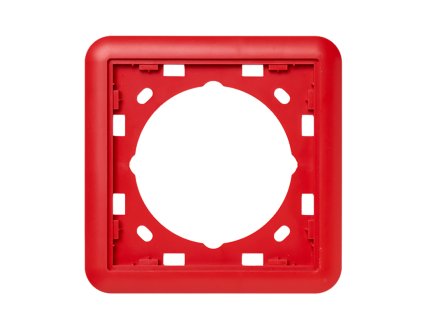 N-MC-S-R Podložka pro zapuštěnou montáž požárních tlačítek N-MC, červená, 109x109mm