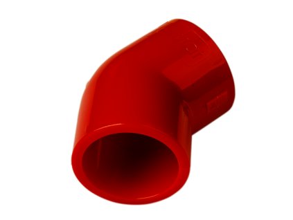 9-10905 Koleno 45st pro trubky 25mm - Red - 45° Elbow - 3/4"