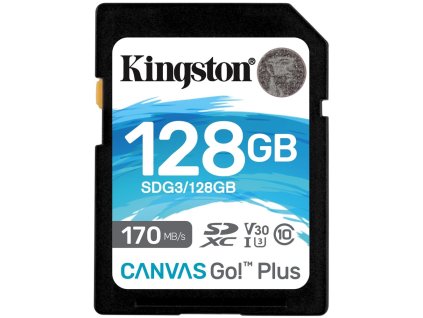 KINGSTON Canvas Go Plus 128GB SDXC / CL-10 / UHS-I / U3 / V30 / 170R