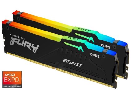 KINGSTON FURY Beast Black RGB EXPO 64GB DDR5 6400MT/s / CL32 / DIMM / Kit 2x 32GB