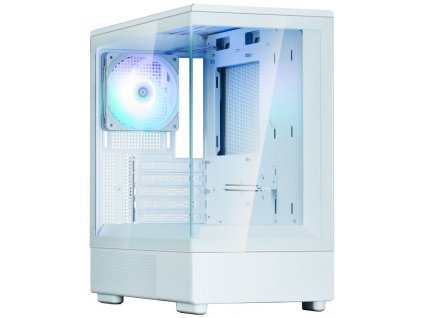 Zalman skříň P10 White / miniT / 1x120mm fan ARGB / USB 3.0 / USB-C / temperované sklo / bílá