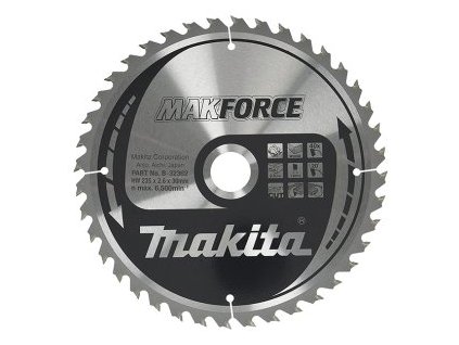 kotouč pilový dřevo MAKFORCE 235x2.6x30mm 40Z = old B-08523