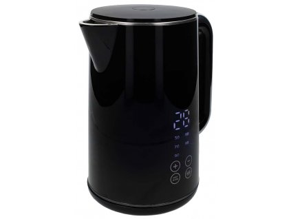 NEDIS rychlovarná konvice KAWK362EBK/ objem 1,7 l/ displej/ otáčení o 360°/ spotřeba 2200 W/ hliník/ plast/ černá