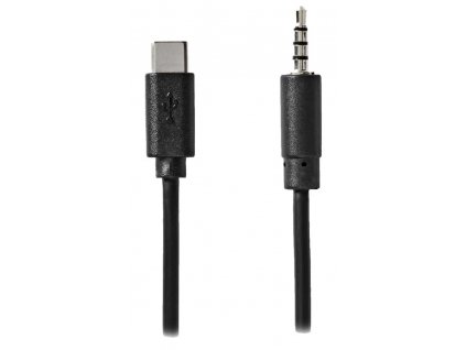 NEDIS USB-C adaptér/ USB-C zástrčka - 3,5 mm jack zástrčka/ černý/ bulk/ 1m