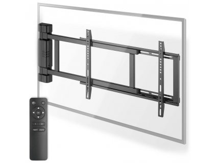 NEDIS nástěnný TV držák/ 32 - 75 "/ nosnost 50 kg/ motorizovaný/ otočný/ vzdálenost od stěny 56 mm/ dálkové ovl./ ocel