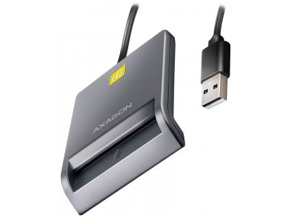 AXAGON čtečka kontaktních smart karet USB-A (eObčanka) / Smart Card / CRE-SM3T / USB 2.0 / 1,3m