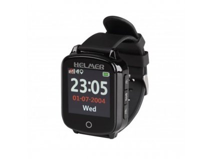 OPRAVENÉ - HELMER seniorské hodinky LK 706 s GPS lokátorem/ dot. display/ snímač srdečního tepu/ nano SIM/ IP65/ kom. s ...