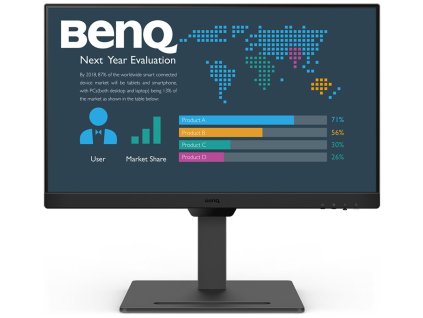 BENQ 24" LED BL2490T/ 1920x1080/ IPS panel/ 1300:1/ 5ms/ DP/ 2xHDMI/ repro/ výškově nastavitelný/černý